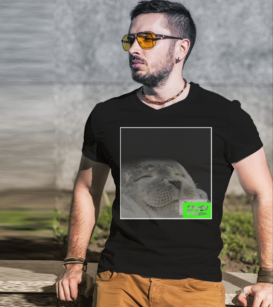 Bouncing DVD Hits Corner Idle Screen Meme Relaxed Seal T-Shirt