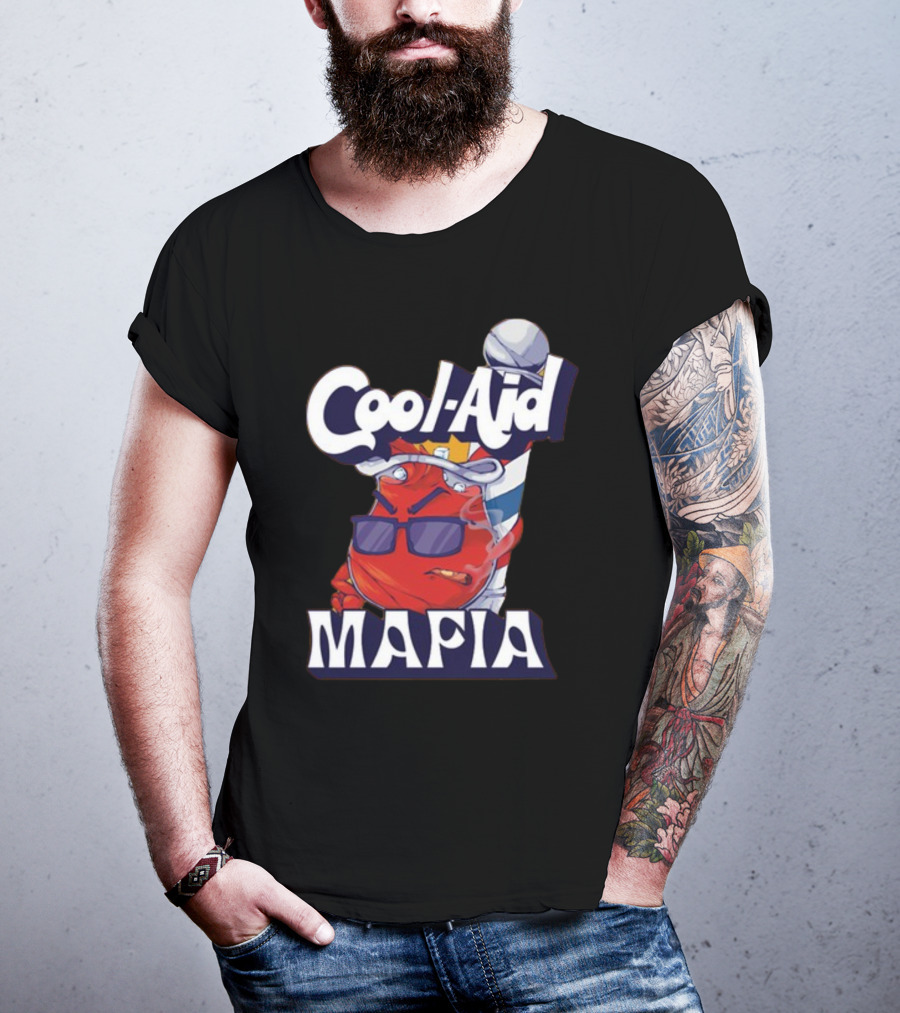 Cool-Aid Mafia Gangster Red Jug Smoking Shades T-Shirt