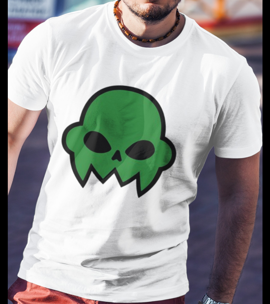 Jake's Green Skull Iconic Halloween Shadow T-Shirt
