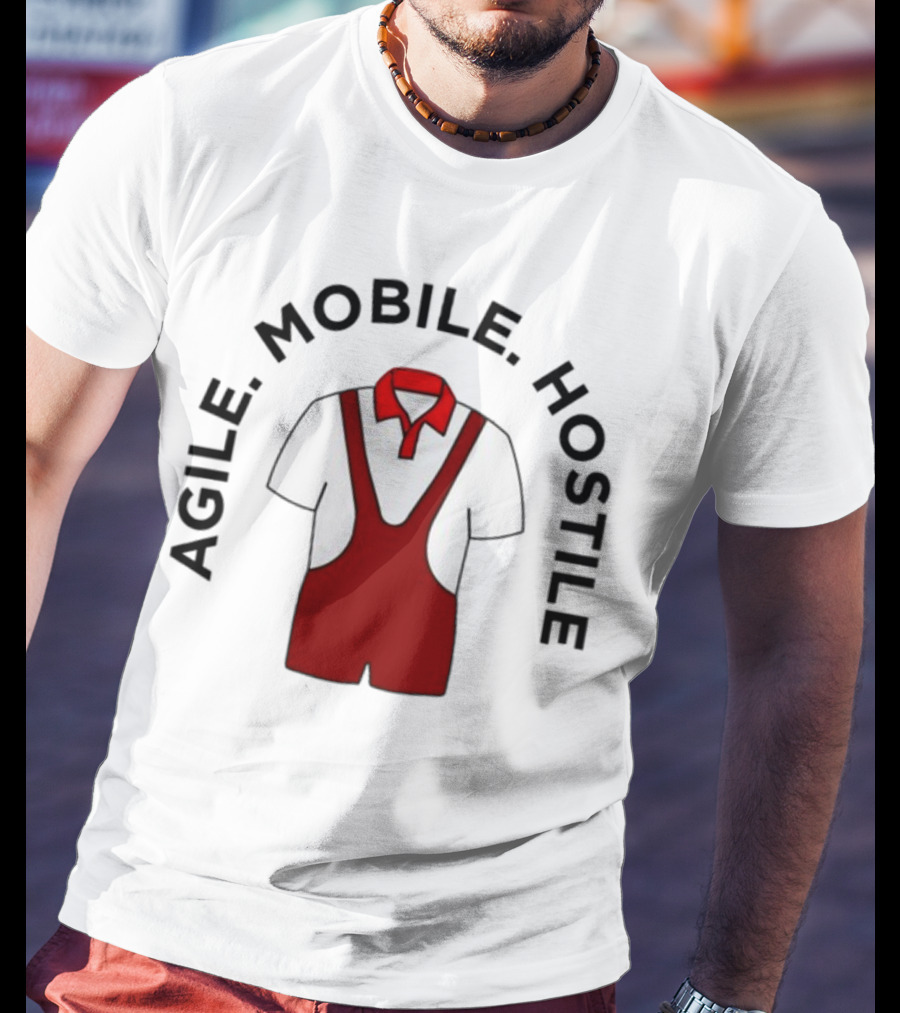 Agile Mobile Hostile Wrestling Innovation Foundation Polo Singlet T-Shirt