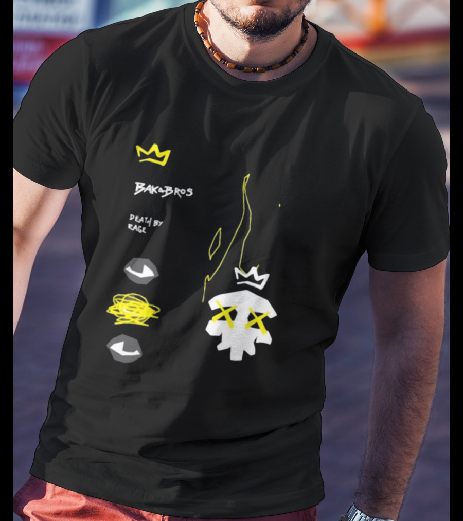 Baka Bros Death By Rage Family Crown Skull T-Shirt