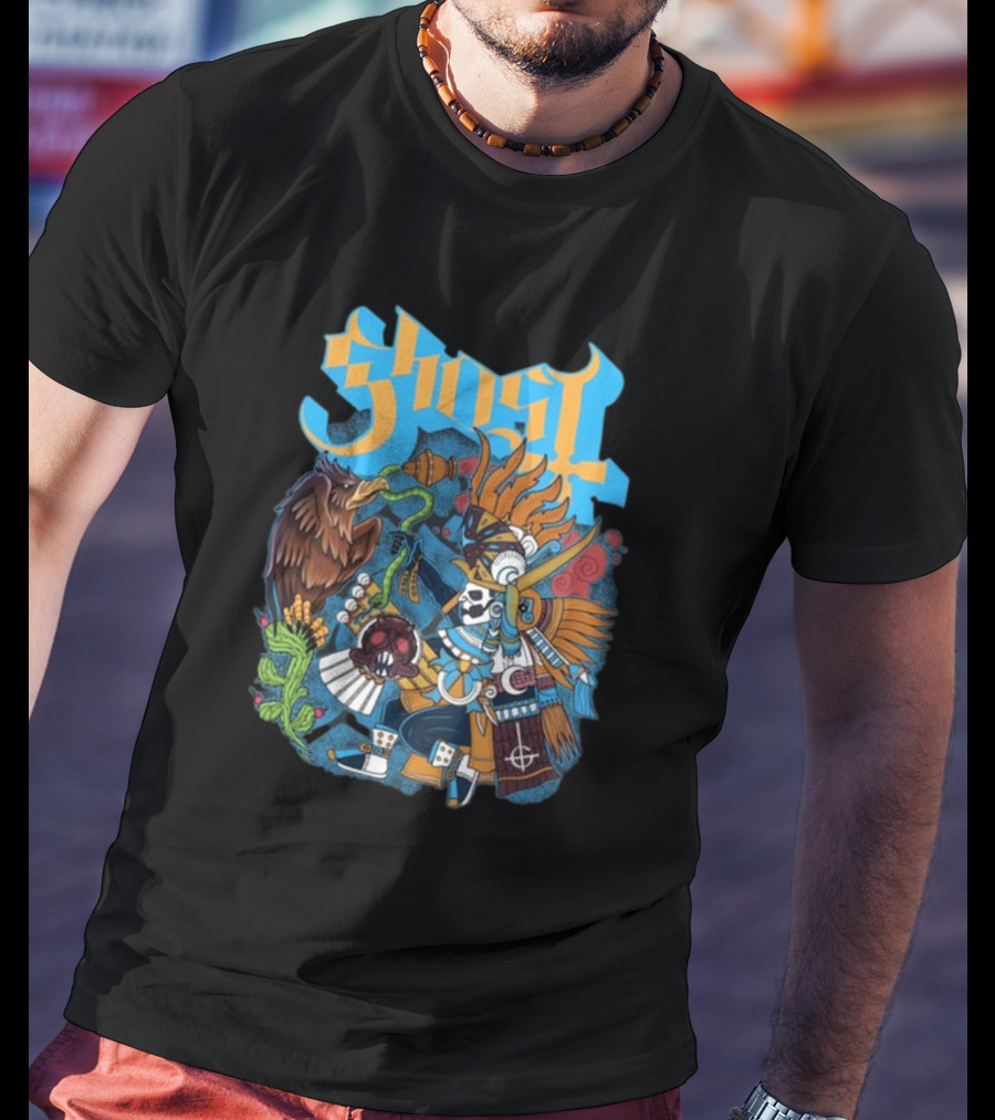 Ghost Warrior Aztec Eagle Mexico City T-Shirt