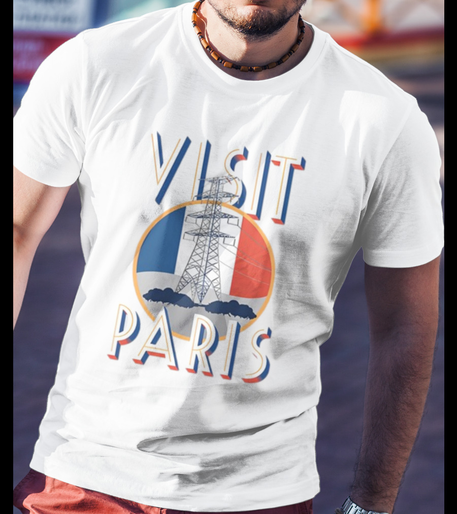 Shitheadsteve Visit Paris French Flag With Eiffel Tower T-Shirt