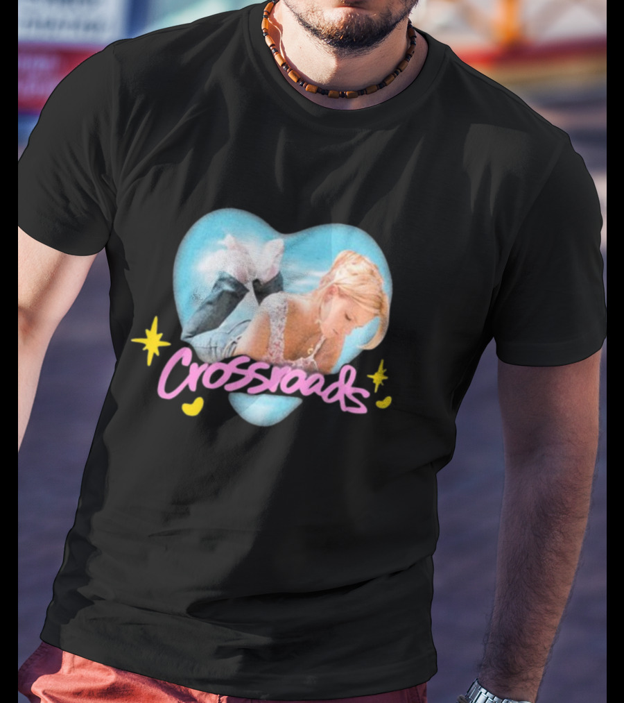 Crossroads Airbrush Heart Design With Woman And Stars T-Shirt