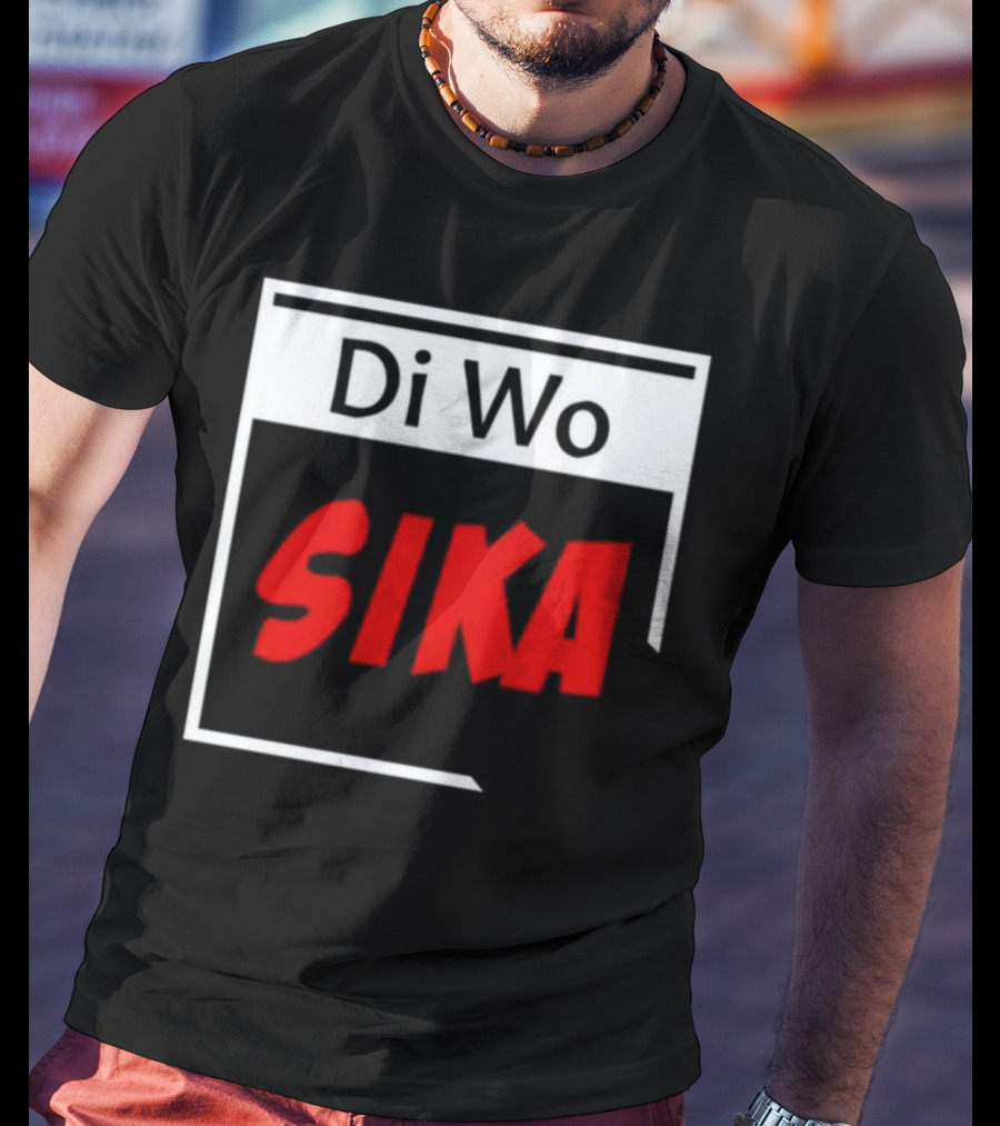 Di Wo Sika Bold Modern Text Block T-Shirt