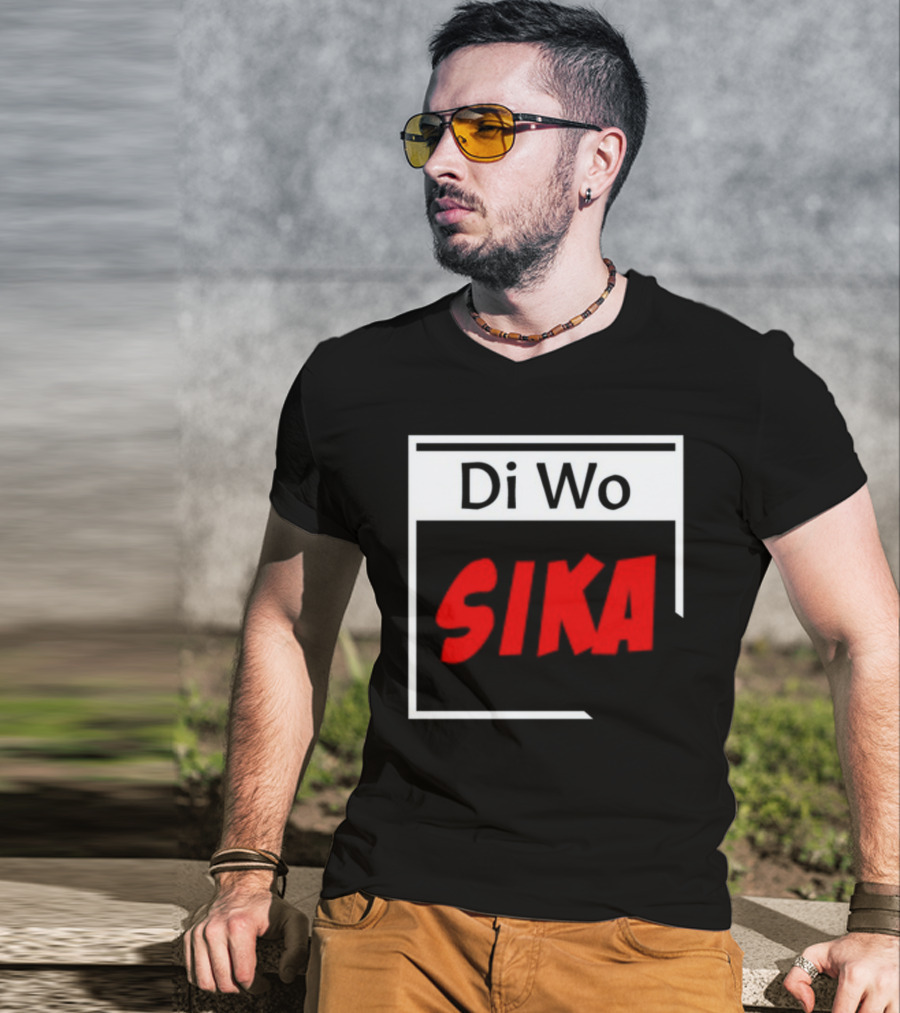 Di Wo Sika Bold Modern Text Block T-Shirt