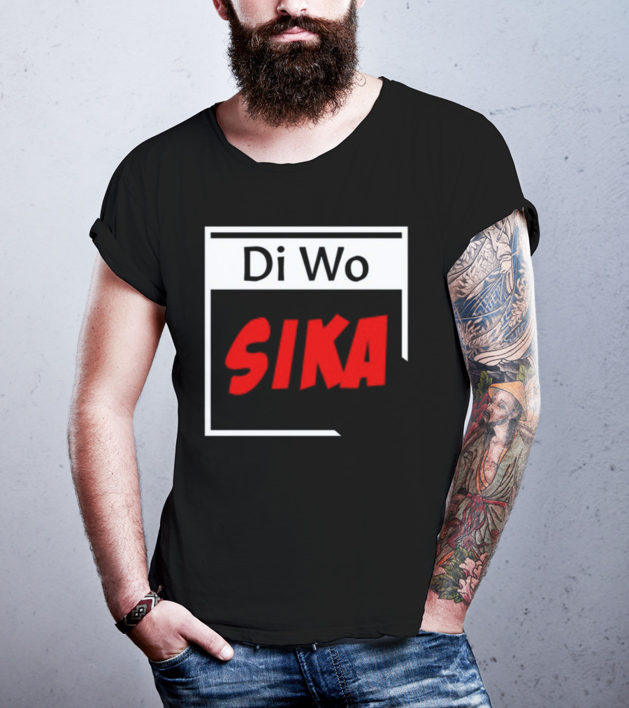 Di Wo Sika Bold Modern Text Block T-Shirt