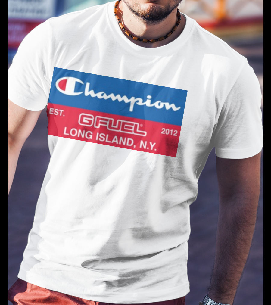 Champion Gfuel Est. 2012 Long Island N.Y T-Shirt