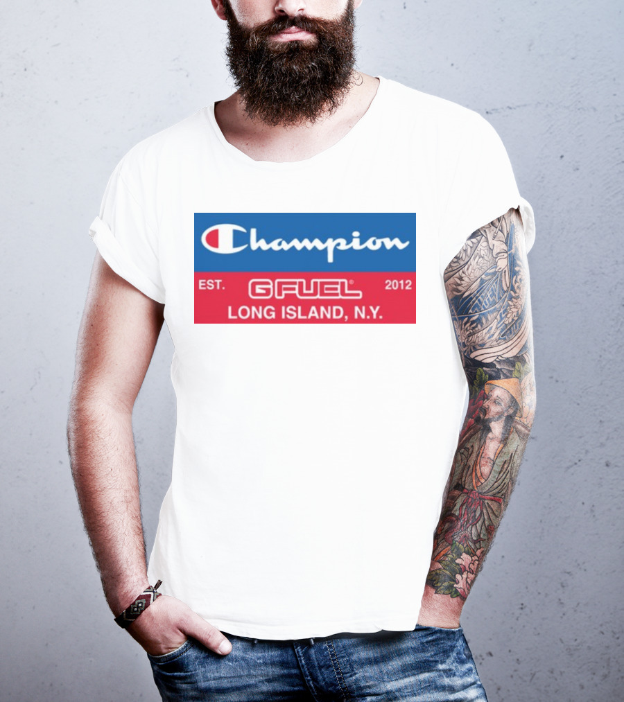 Champion Gfuel Est. 2012 Long Island N.Y T-Shirt