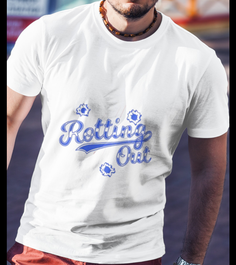 Closedcasketactivities Rotting Out The Pit Benefit Event Sports-Inspired Bullet Holes T-Shirt