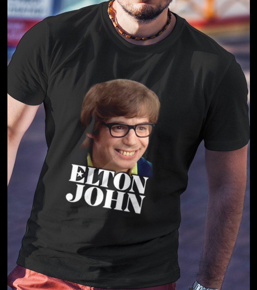 Shitheadsteve Elton John Austin Powers Face Mashup T-Shirt