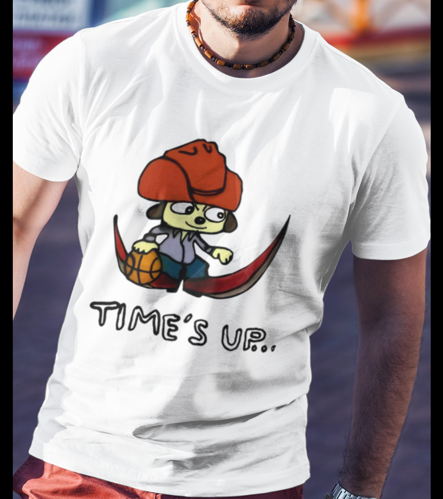 TIME'S UP Parappa The Rapper Basketball Swoosh T-Shirt