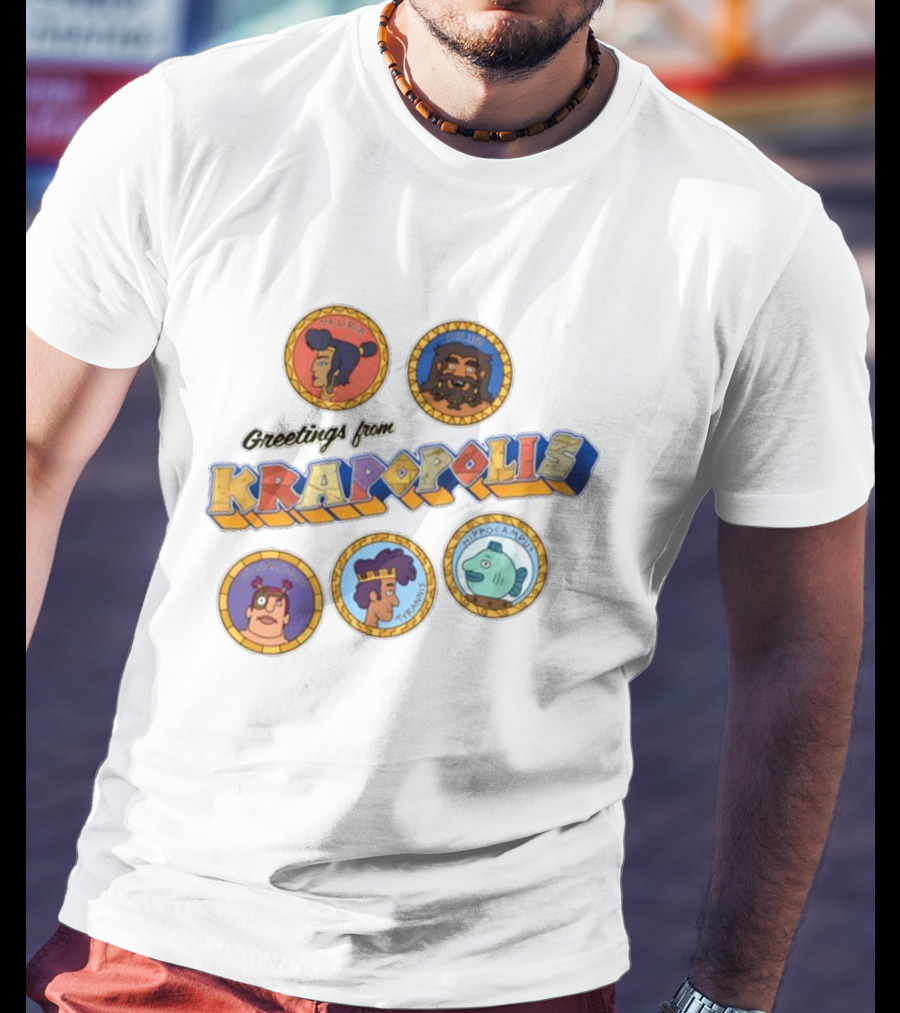 Greetings From Krapopolis Characters Stamps Krapopolis Fox Animated Series T-Shirt
