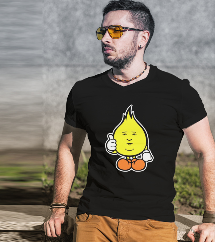 Flamebob Thumbs Up Cartoon Character T-Shirt