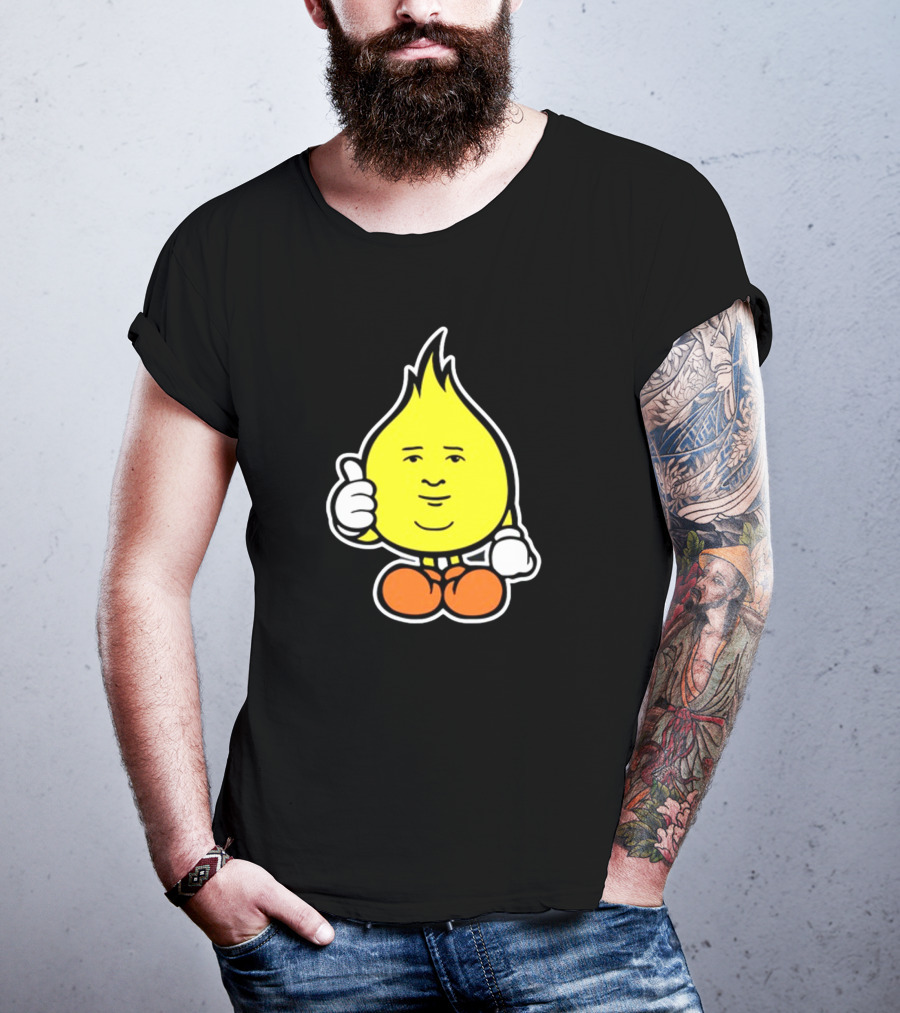 Flamebob Thumbs Up Cartoon Character T-Shirt