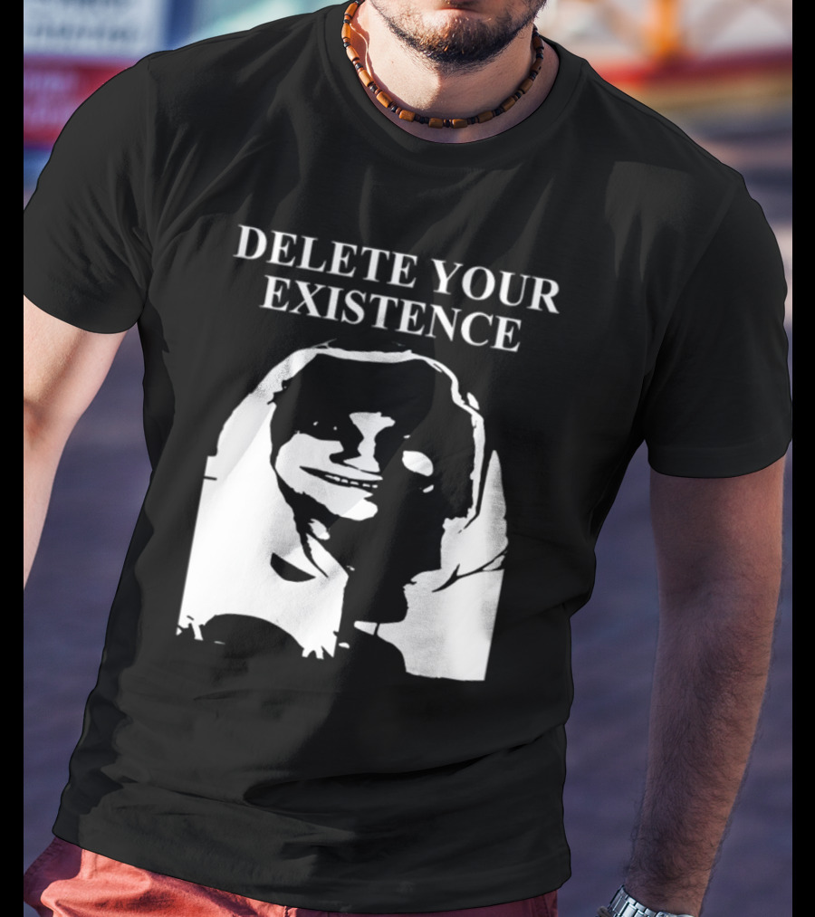 DELETE YOUR EXISTENCE Hoodie Skeleton T-Shirt