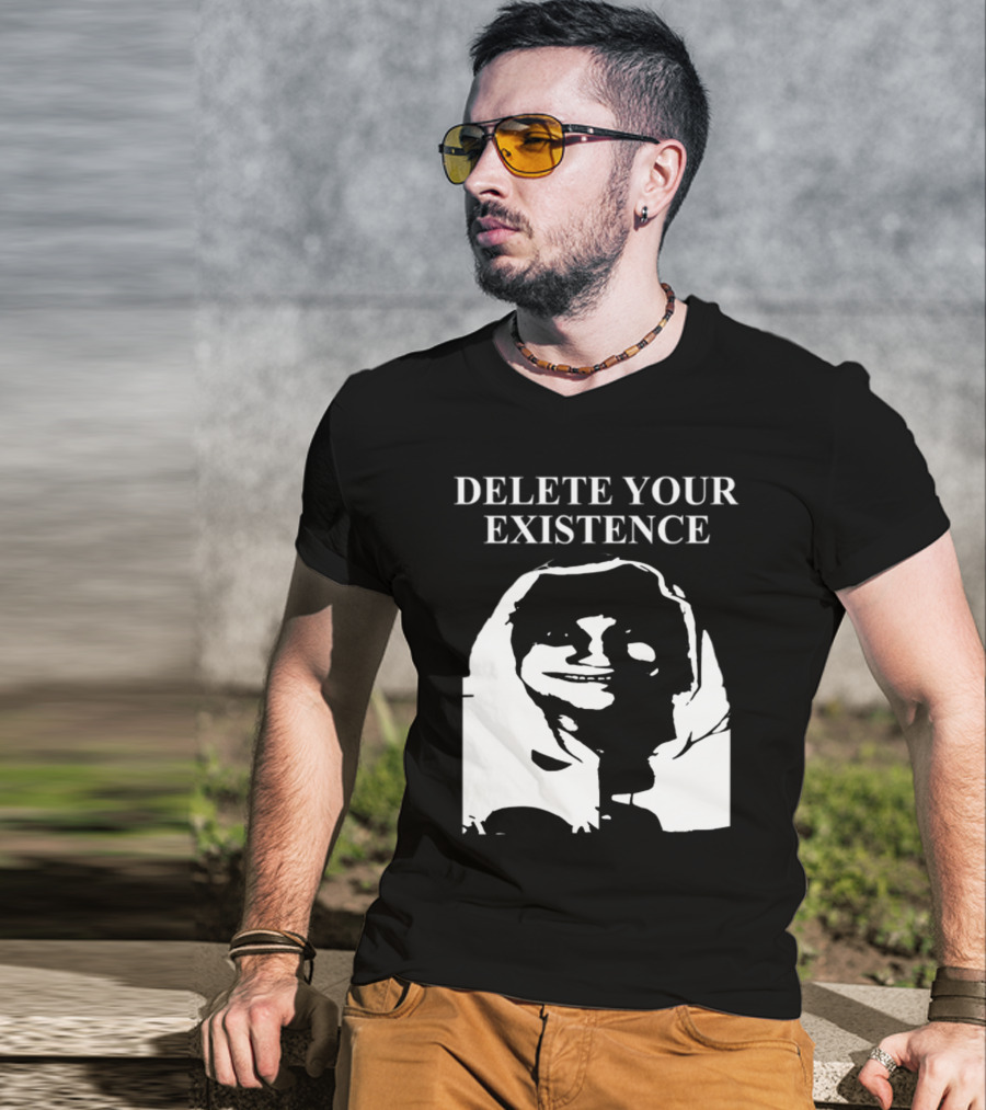 DELETE YOUR EXISTENCE Hoodie Skeleton T-Shirt