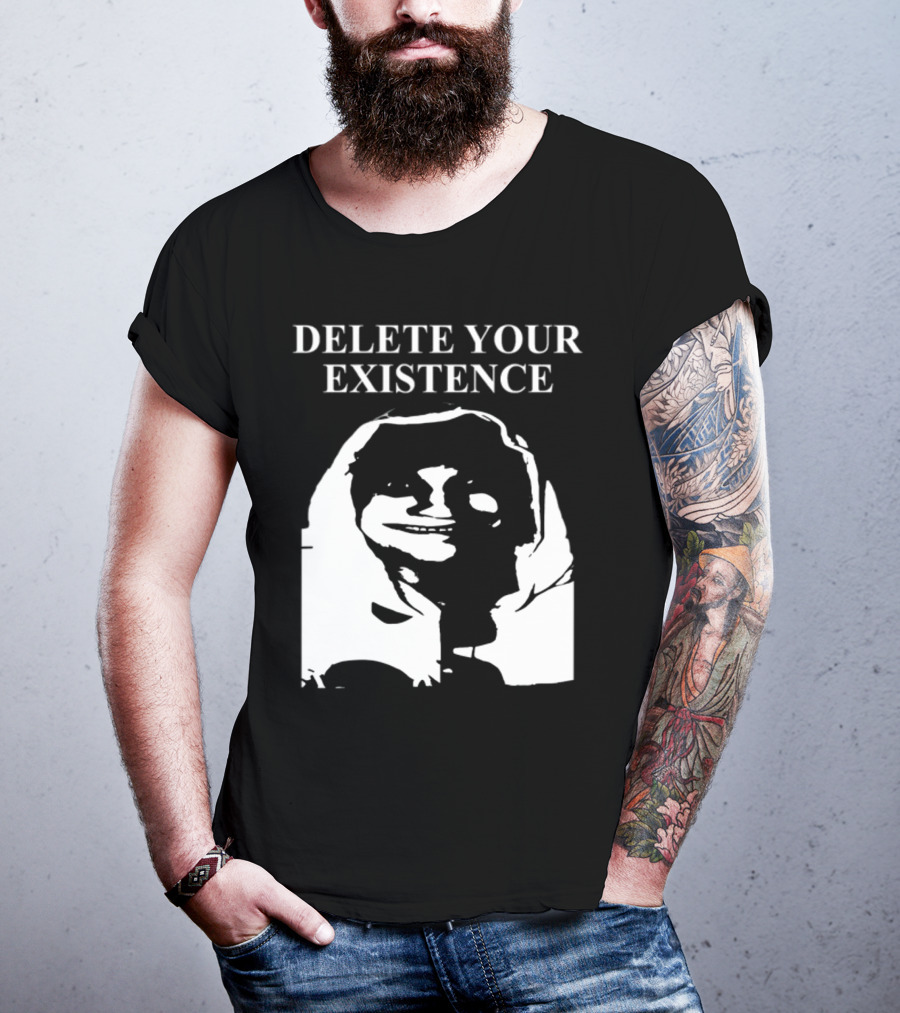 DELETE YOUR EXISTENCE Hoodie Skeleton T-Shirt