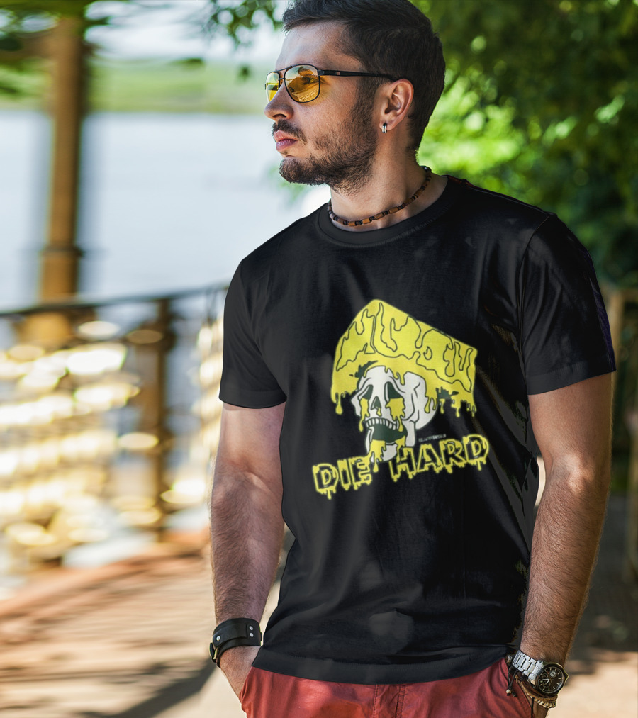 Die Hard Cheesehead Melting Skull T-Shirt