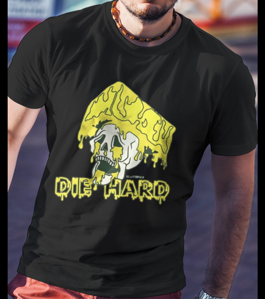 Die Hard Cheesehead Melting Skull T-Shirt
