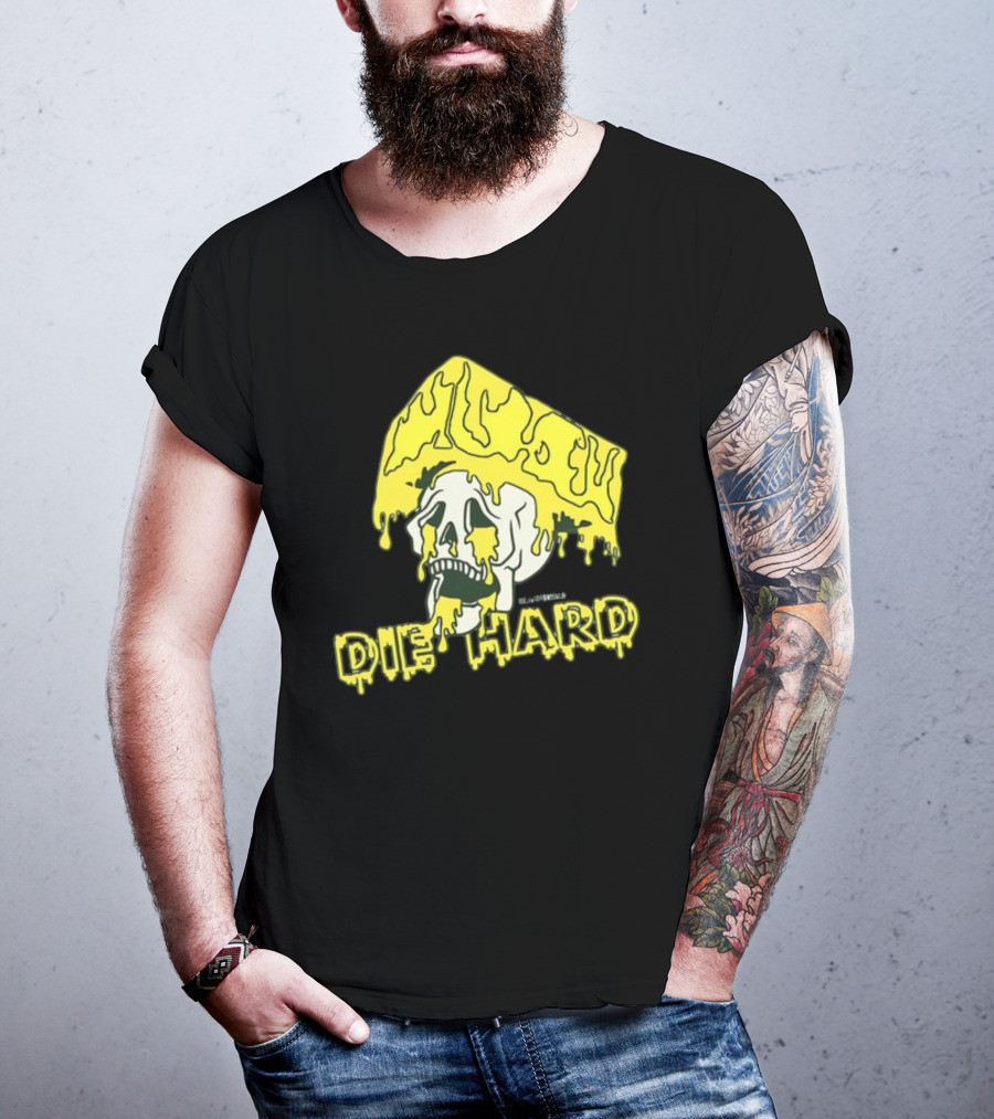Die Hard Cheesehead Melting Skull T-Shirt