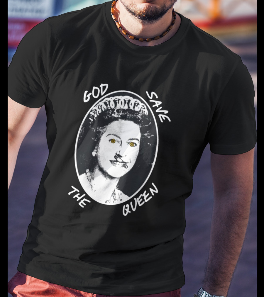 Ken Carson Wearing God Save The Queen Punk Swastika Eyes T-Shirt