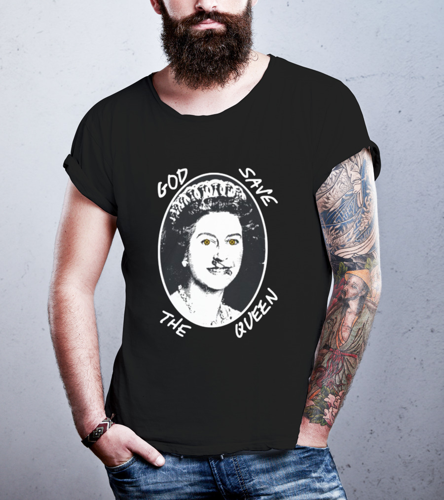 Ken Carson Wearing God Save The Queen Punk Swastika Eyes T-Shirt