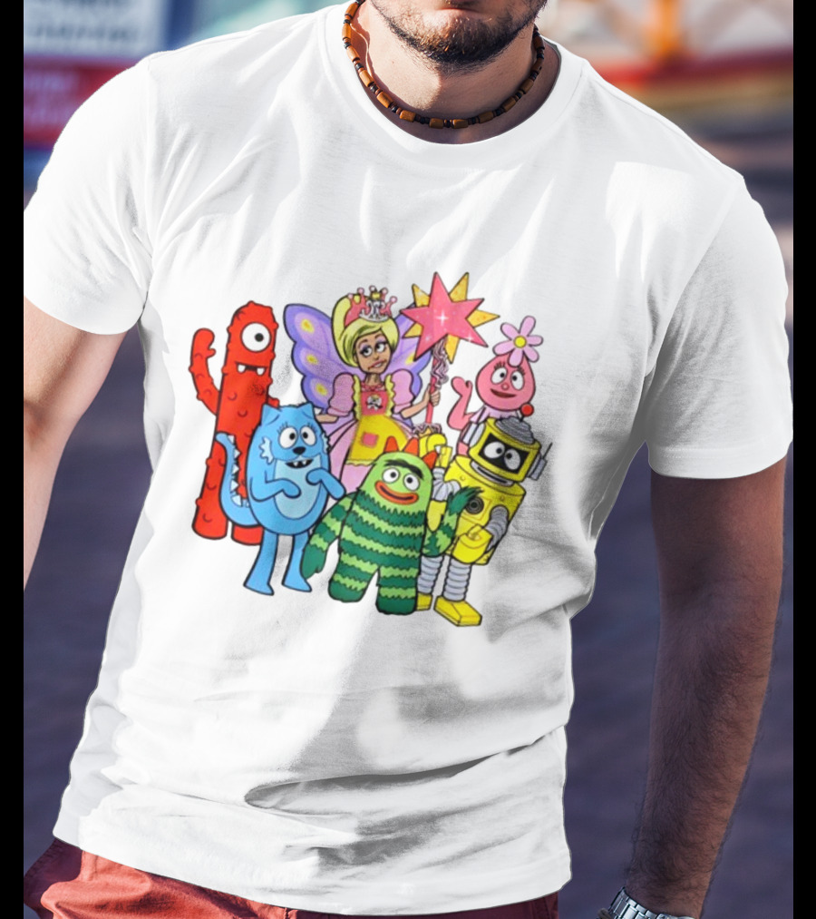 Yogabbagabba Amy Sedaris Yo Gabba Gabba Characters With Princess Star Fairy T-Shirt