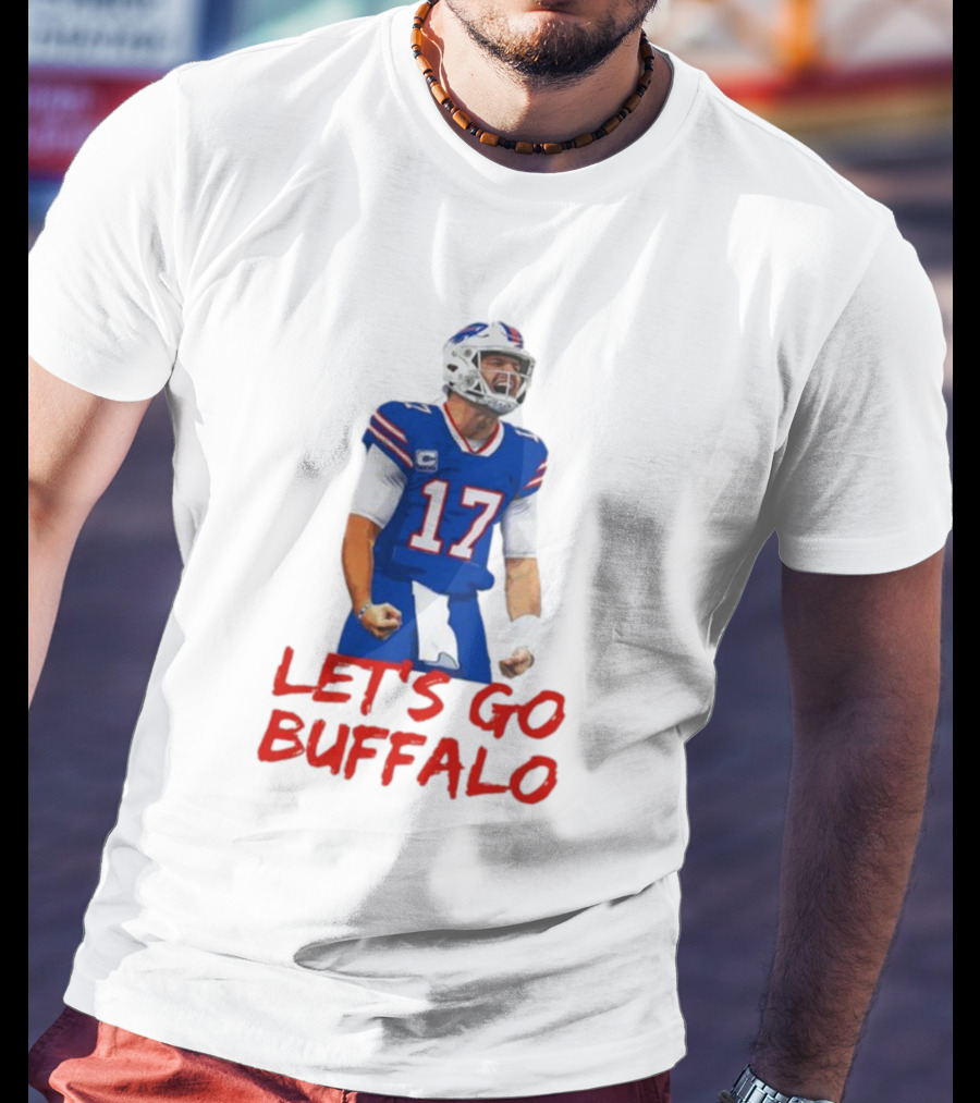 VictoryShirtsStore Josh Allen 17 Let's Go Buffalo Football Player T-Shirt