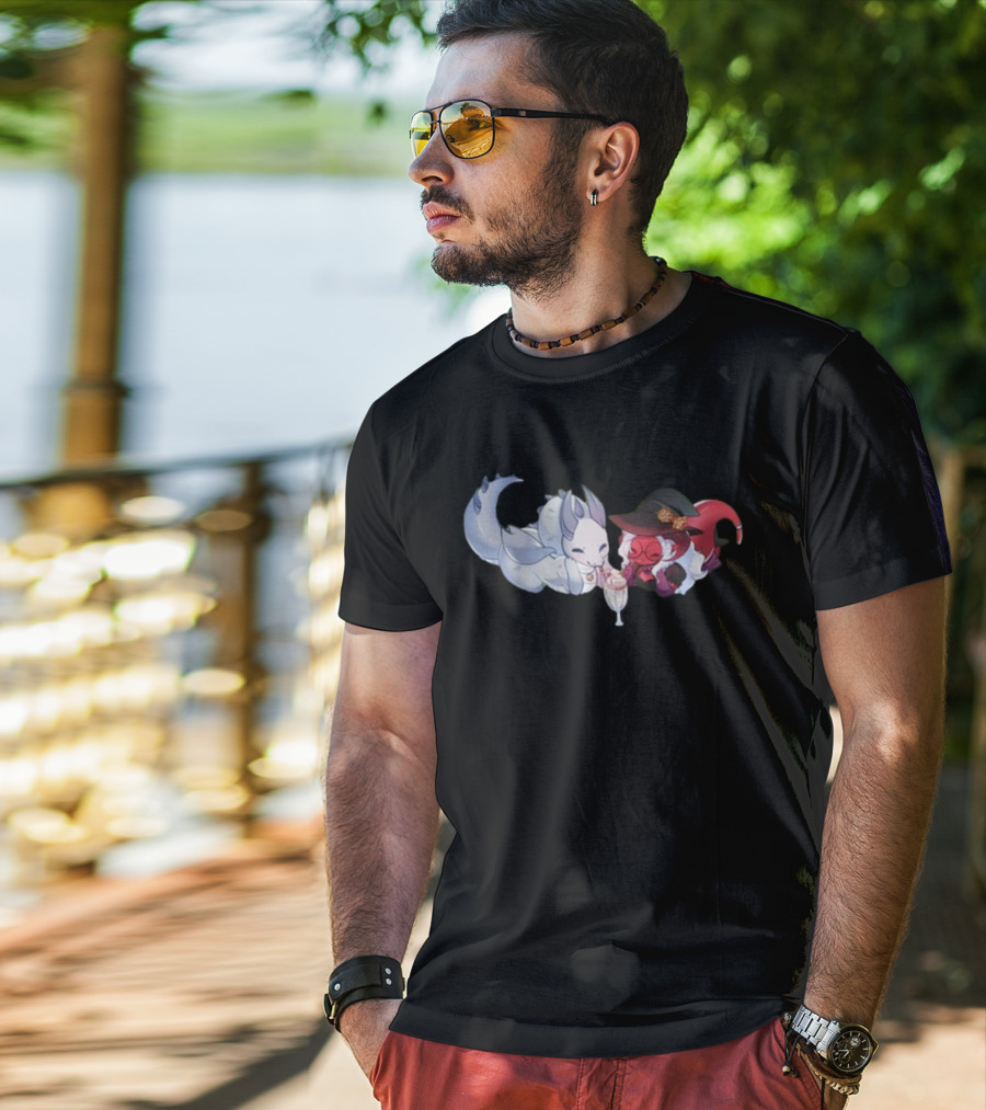 Tieflingmelissa Dragon Love Milkshake Sharing T-Shirt
