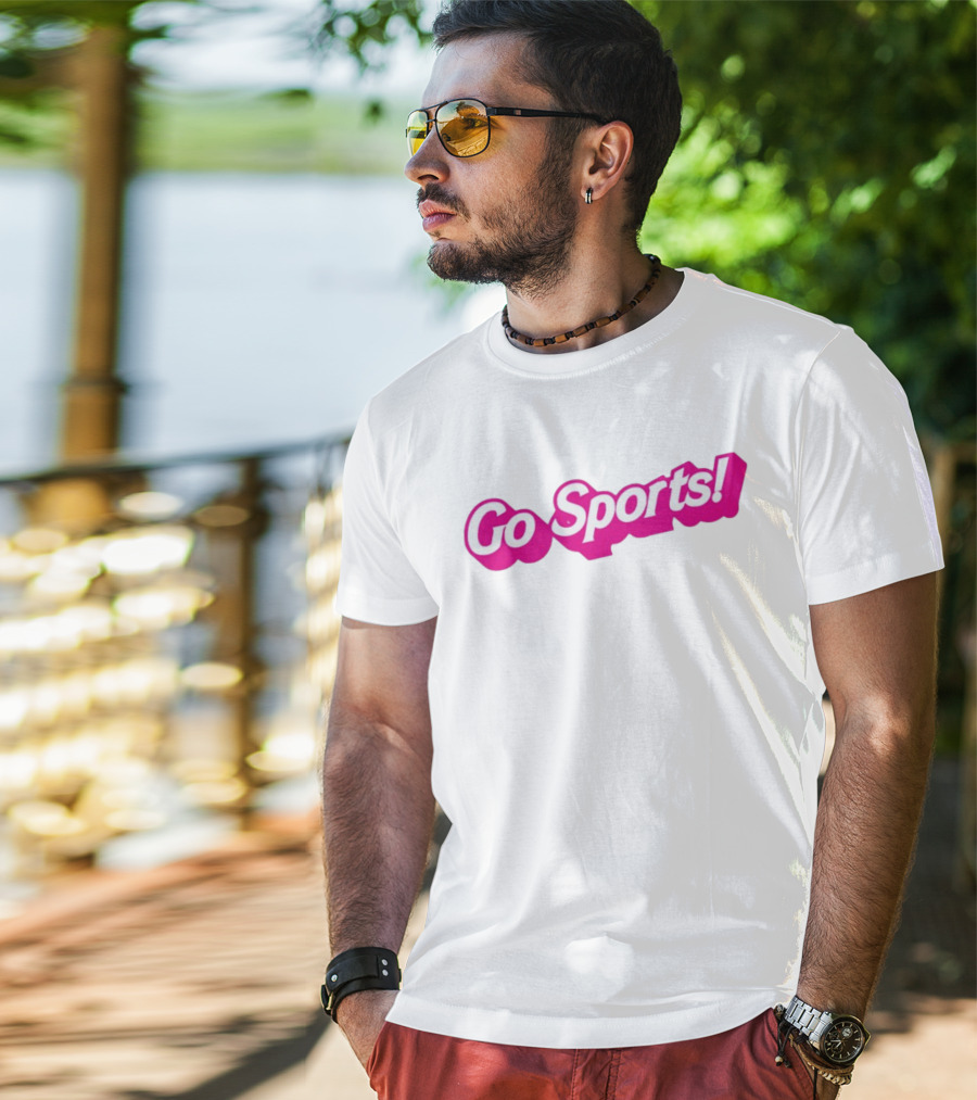 Go Sports Barbie Logo Style Text Playful Pink T-Shirt