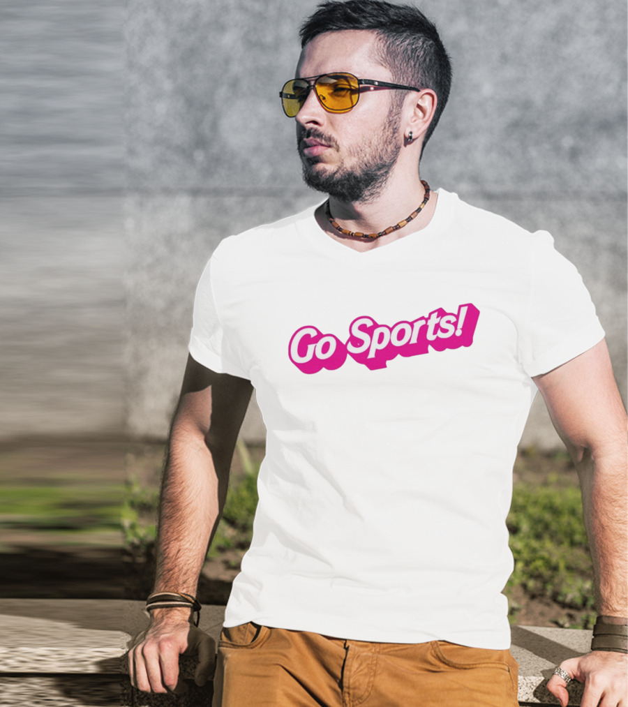 Go Sports Barbie Logo Style Text Playful Pink T-Shirt
