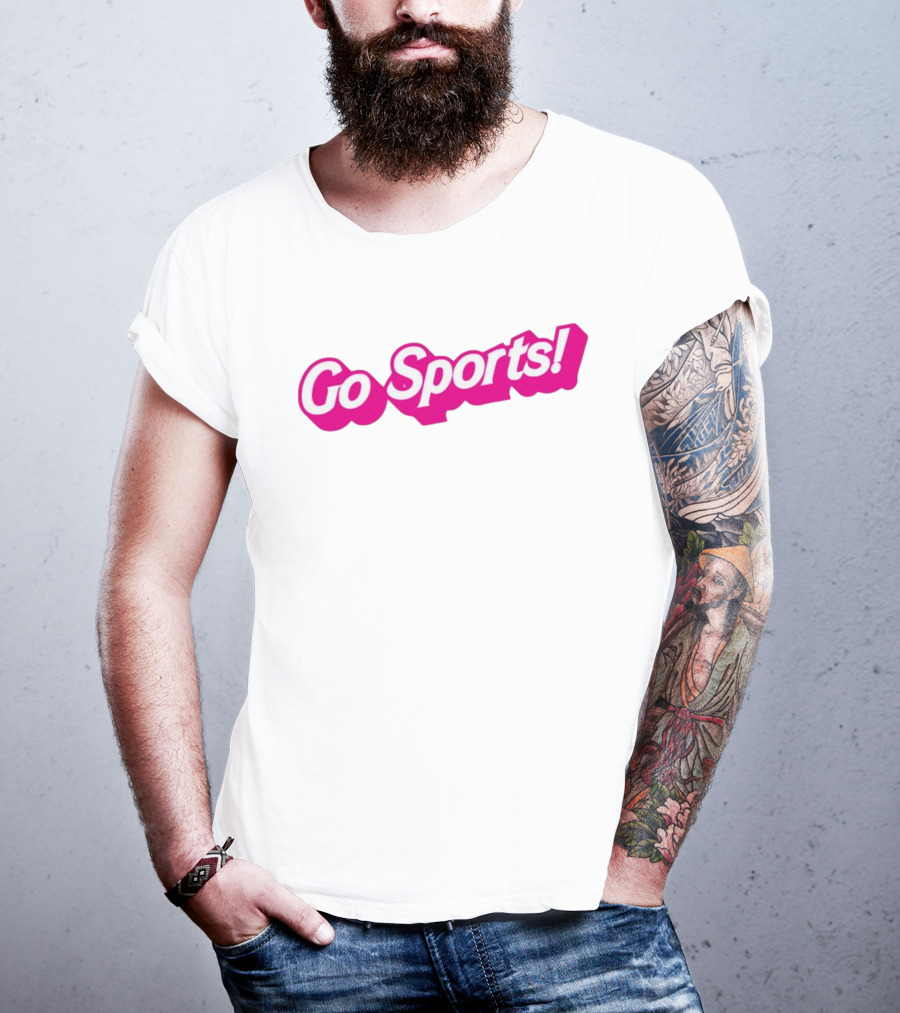 Go Sports Barbie Logo Style Text Playful Pink T-Shirt