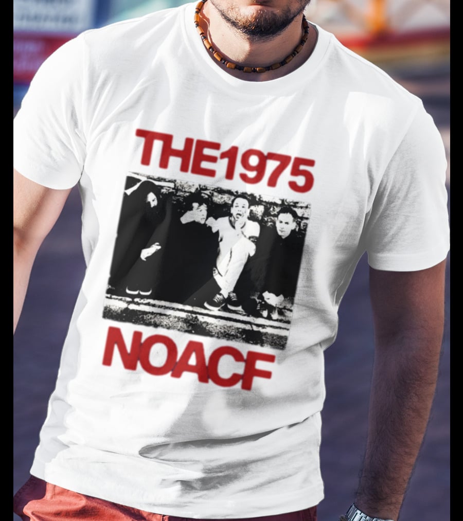 The 1975 NOACF Photo Black And White Group Image T-Shirt
