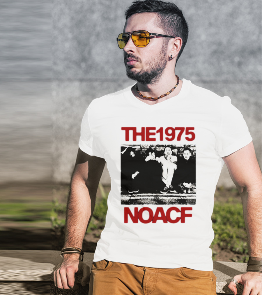 The 1975 NOACF Photo Black And White Group Image T-Shirt