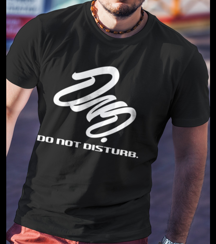 Dnd Do Not Disturb Iconic Font White Swirl T-Shirt