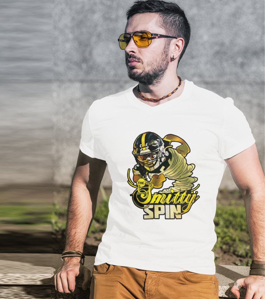 The Smitty Spin Football Player Iconic Action T-Shirt