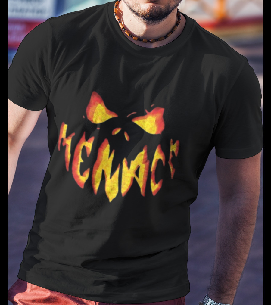 Bam Menace Pumpkin Face Halloween T-Shirt