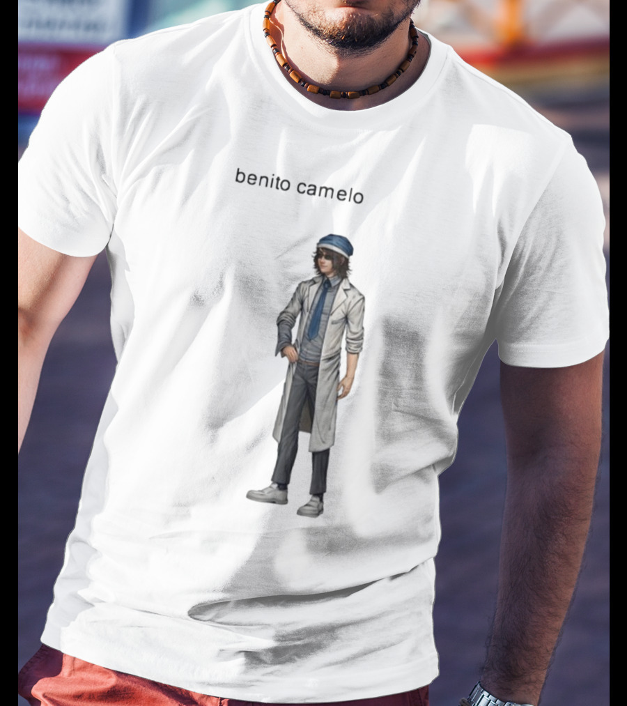 Sempre Benito Camelo Character In White Coat And Blue Hat T-Shirt