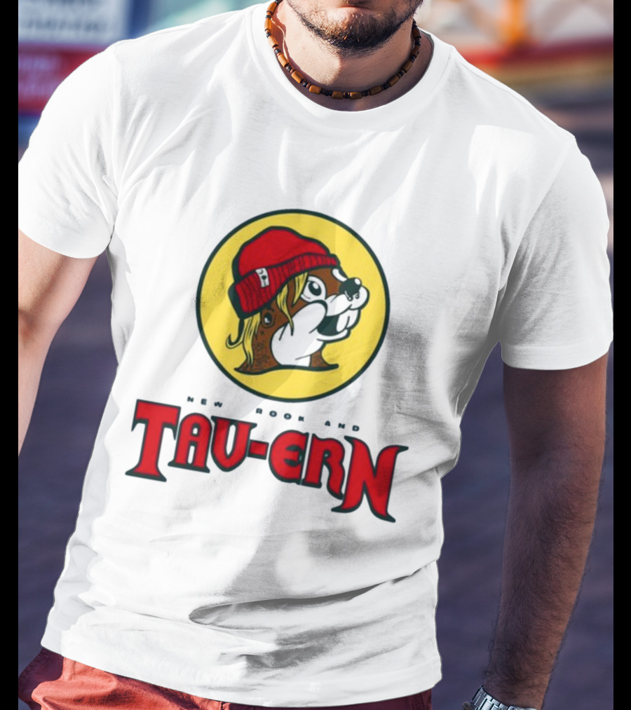 New Brookland Tavern Buc-Ees Nbt Logo With Red Hat Mascot T-Shirt