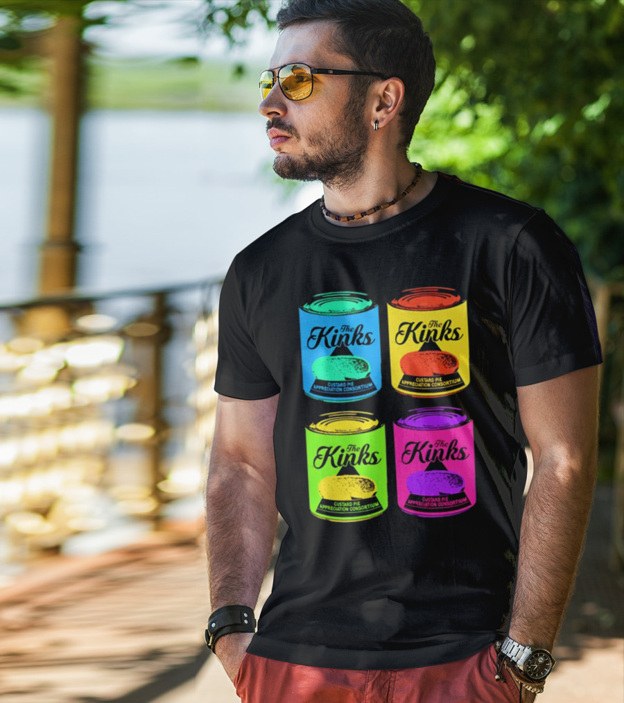 The Kinks Custard Pie Appreciation Consortium Pop Art Cans T-Shirt