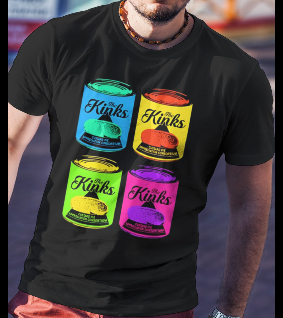 The Kinks Custard Pie Appreciation Consortium Pop Art Cans T-Shirt