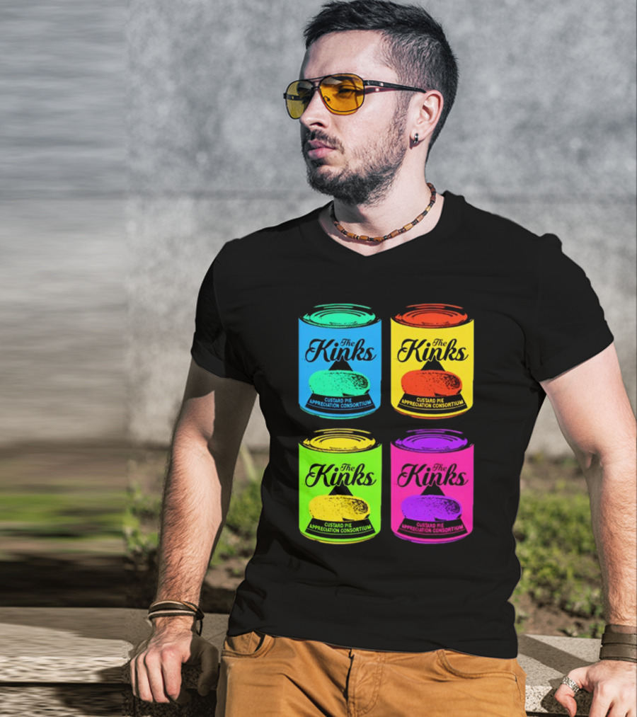 The Kinks Custard Pie Appreciation Consortium Pop Art Cans T-Shirt