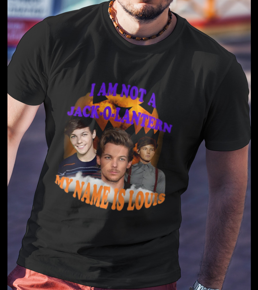 Sadstreet I Am Not A Jack-O-Lantern My Name Is Louis Pumpkin Faces T-Shirt