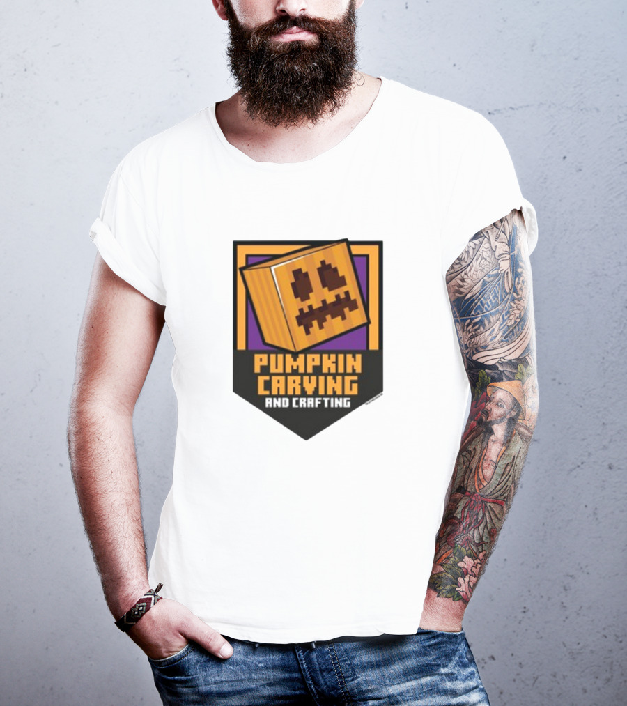 Pumpkin Carving And Crafting Pixel T-Shirt