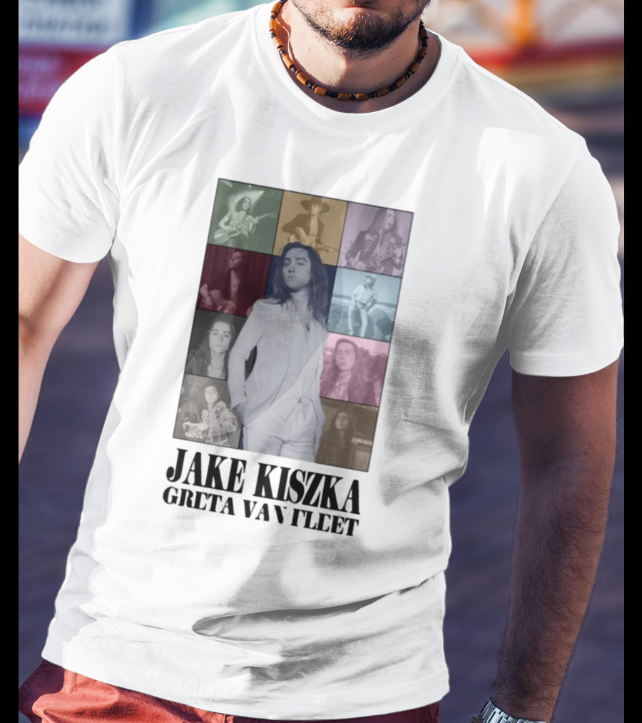 Jake Kiszka Greta Van Fleet The Eras Iconic Montage Styles And Poses T-Shirt