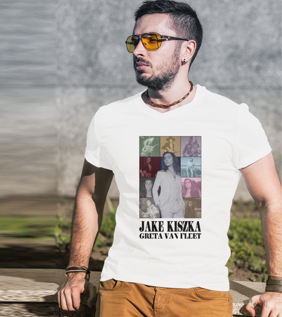 Jake Kiszka Greta Van Fleet The Eras Iconic Montage Styles And Poses T-Shirt