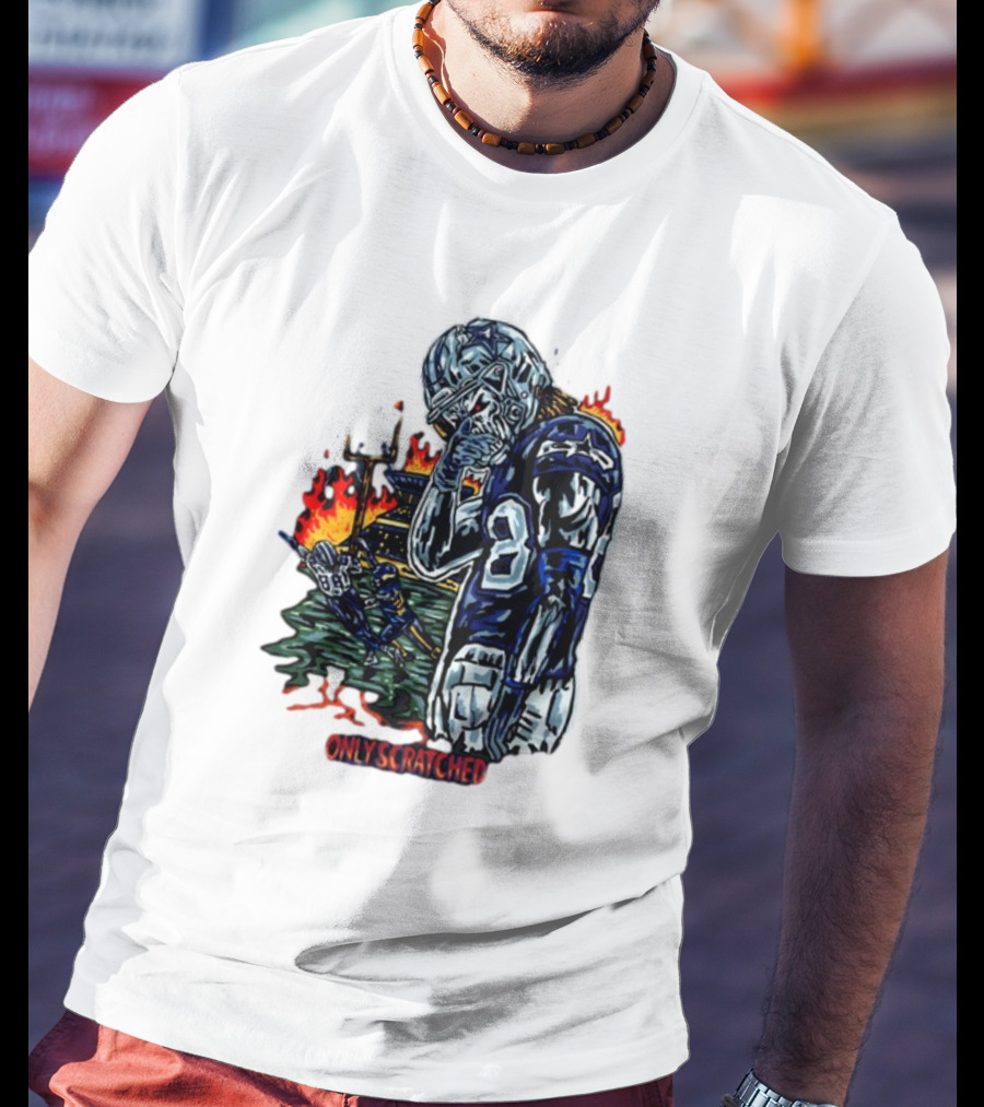 Only Scratched The Surface Retros Sports Imagery Fire Scene T-Shirt