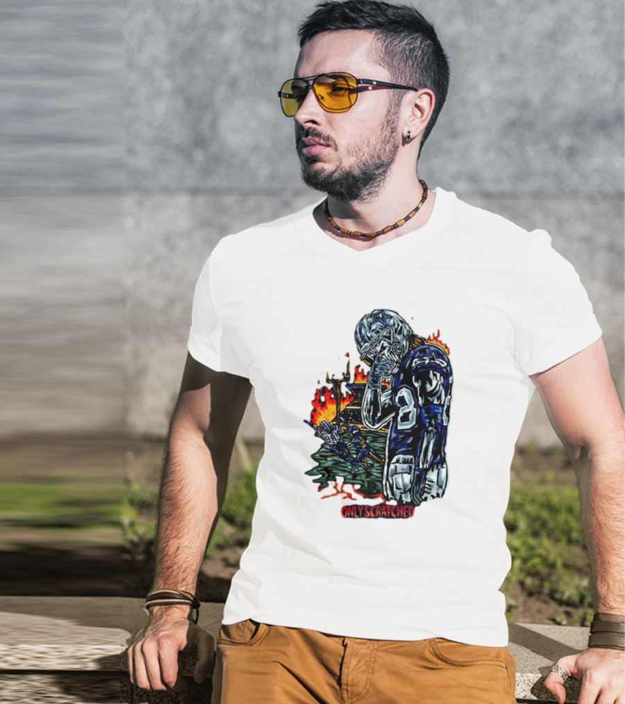 Only Scratched The Surface Retros Sports Imagery Fire Scene T-Shirt