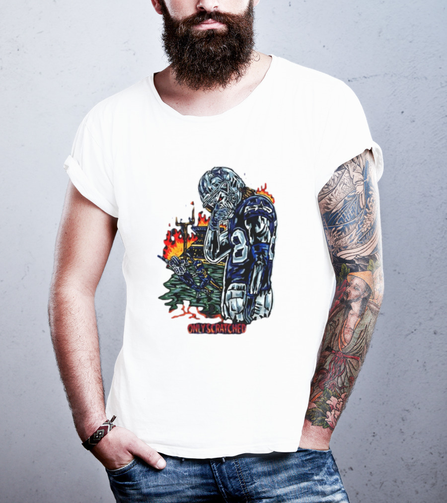 Only Scratched The Surface Retros Sports Imagery Fire Scene T-Shirt
